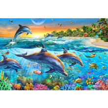 Sea World Dolphin 5D DIY Paint By Diamond Kit - Paint by Diamond