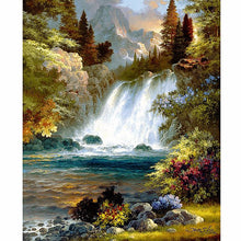 Forest Waterfall 5D DIY Paint By Diamond Kit