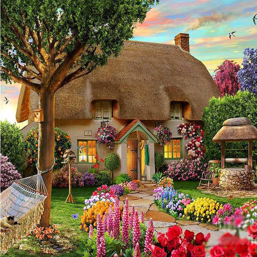 Cozy Hut 5D DIY Paint By Diamond Kit - Paint by Diamond