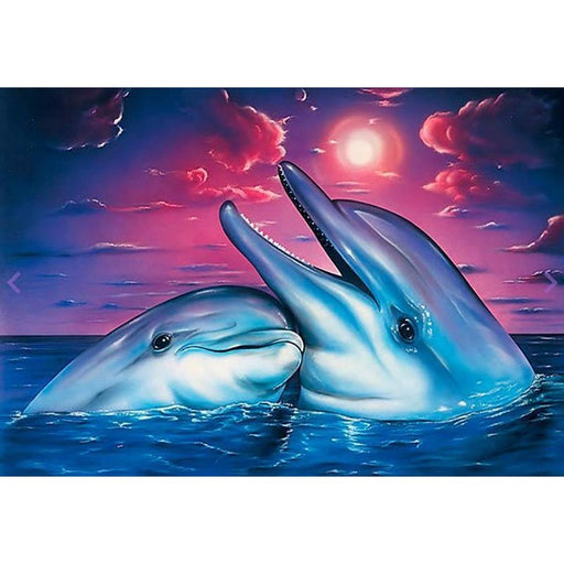 Happy Dolphins 5D DIY Paint By Diamond Kit - Paint by Diamond