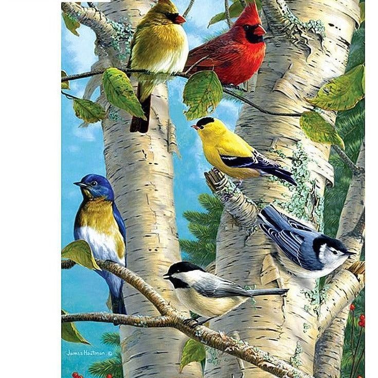 Colorful Birds On Branches 5D DIY Paint By Diamond Kit - Paint by Diamond