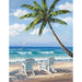 Sandy Beach With Coconut Tree 5D DIY Paint By Diamond Kit - Paint by Diamond