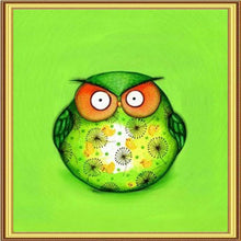 Green Owl 5D DIY Paint By Diamond Kit