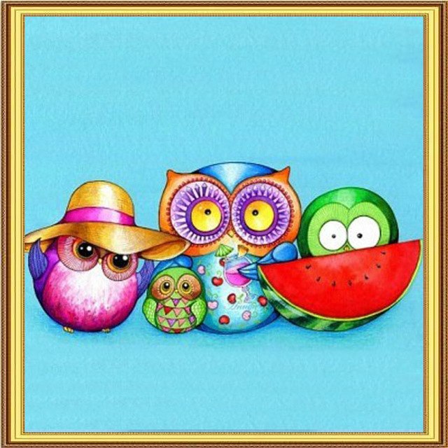 Many Owls 5D DIY Paint By Diamond Kit - Paint by Diamond