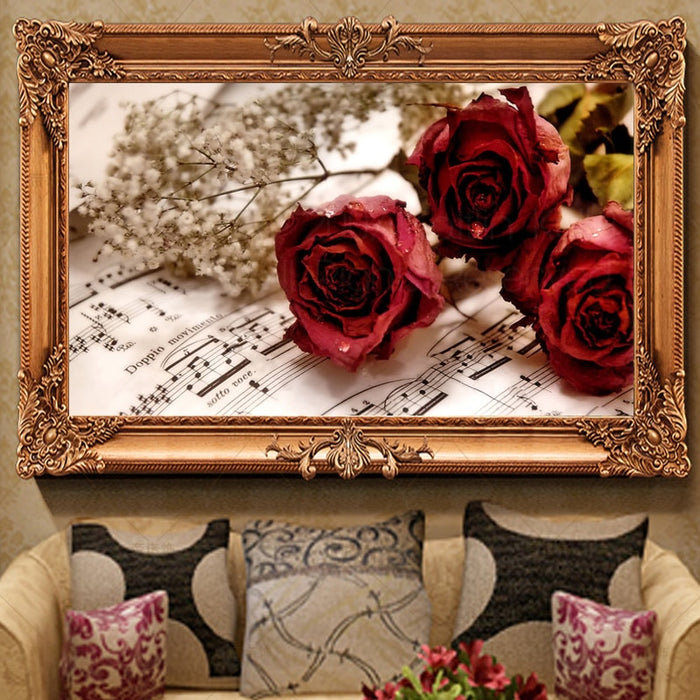 Music & Roses 5D DIY Paint By Diamond Kit