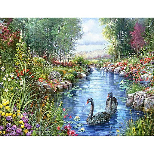 Swan Lake 5D DIY Paint By Diamond Kit - Paint by Diamond