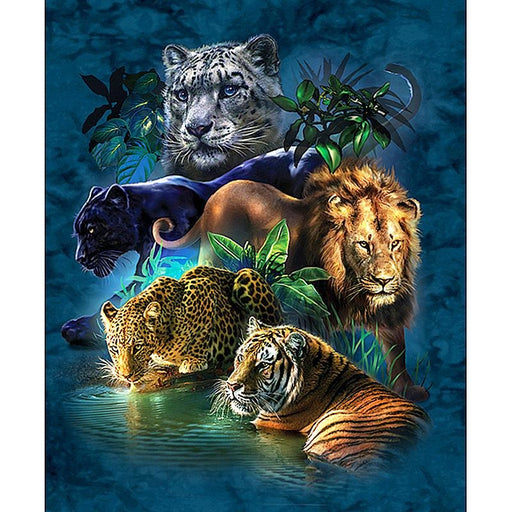 Tiger Lion Leopard 5D DIY Paint By Diamond Kit - Paint by Diamond