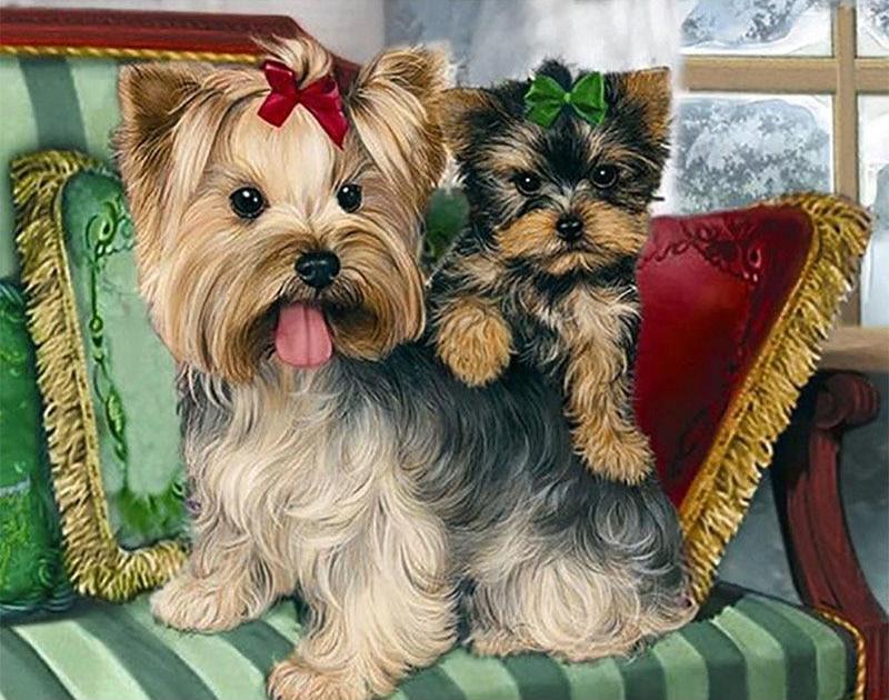 Cute Dogs 5D DIY Paint By Diamond Kit
