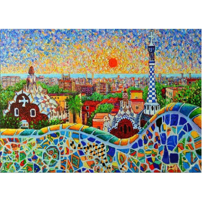 5D DIY Diamond Painting "Spain Sunrise" Embroidery Full Square Diamond Cross Stitch Rhinestone Mosaic Painting Home Decor Gift - Paint by Diamond