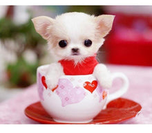 Cute Dog In The Cup 5D DIY Paint By Diamond Kit