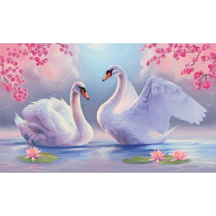 White Swan 5D DIY Paint By Diamond Kit