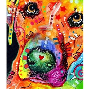 Colorful Dog Art 5D DIY Paint By Diamond Kit