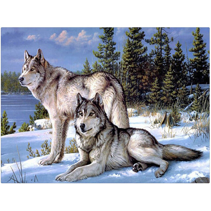 Crafts Diamond Embroidery Wolf 5D DIY Paint By Diamond Kit