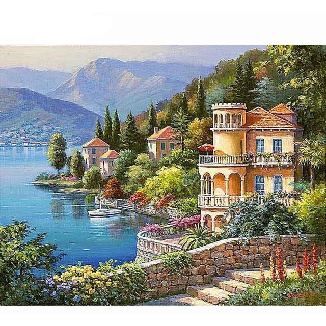 Greece Beautiful Scenery 5D DIY Paint By Diamond Kit - Paint by Diamond