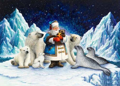 Peaceful Santa Claus 5D DIY Paint By Diamond Kit