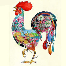 Flower Roosters 5D DIY Paint By Diamond Kit