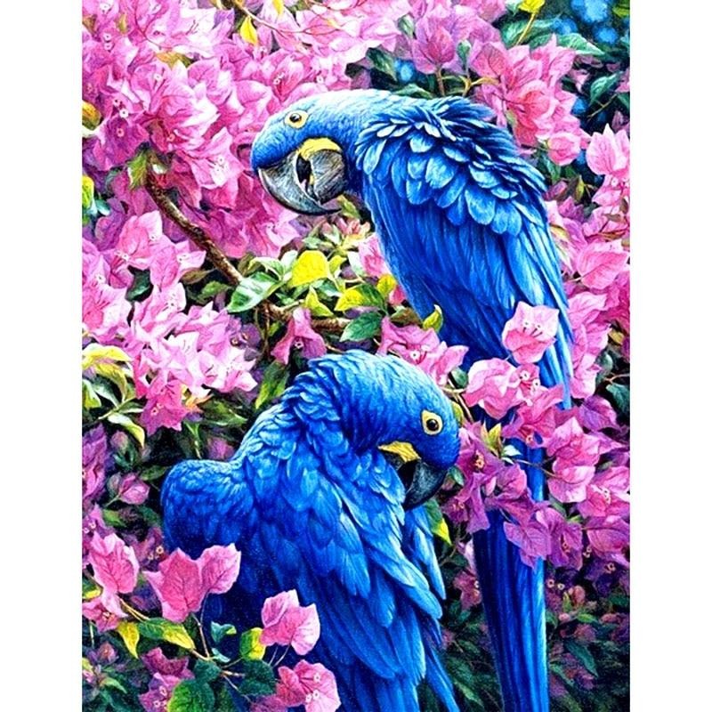 COlorful Parrots 5D DIY Paint By Diamond Kit - Paint by Diamond
