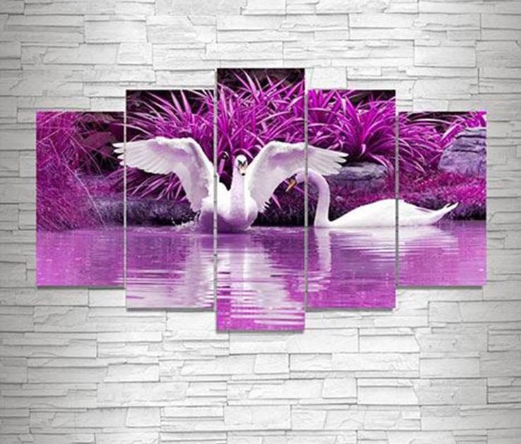 Swan Lake 5D DIY Paint By Diamond Kit