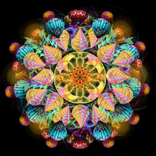 Religious Mandala Glow 5D DIY Paint By Diamond Kit - Paint by Diamond