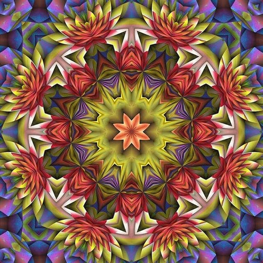 Floral Religion Mandala 5D DIY Paint By Diamond Kit - Paint by Diamond