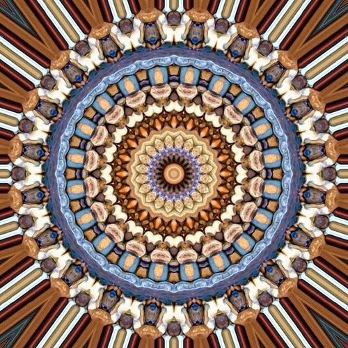 Blue And Orange Religion Mandala 5D DIY Paint By Diamond Kit - Paint by Diamond