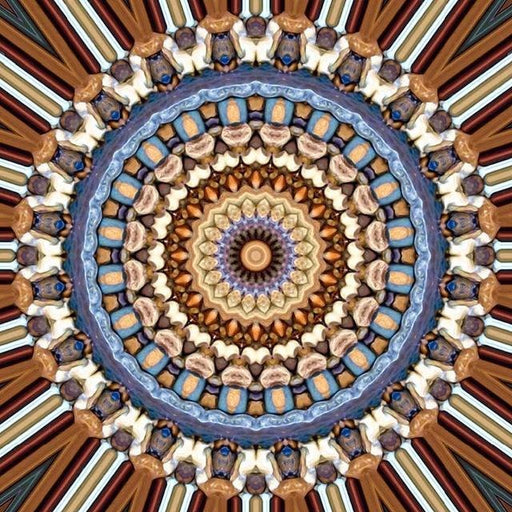 Blue And Orange Religion Mandala 5D DIY Paint By Diamond Kit - Paint by Diamond