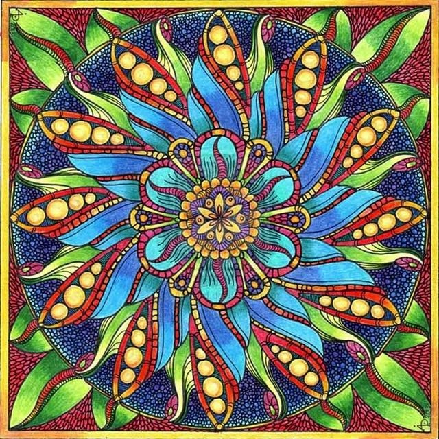 Multi-color Religion Mandala 5D DIY Paint By Diamond Kit - Paint by Diamond