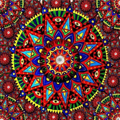 Religion Red Aesthetic Mandala 5D DIY Paint By Diamond Kit - Paint by Diamond