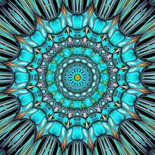 Sky Blue Religion Mandala 5D DIY Paint By Diamond Kit - Paint by Diamond