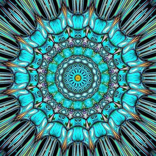 Sky Blue Religion Mandala 5D DIY Paint By Diamond Kit - Paint by Diamond