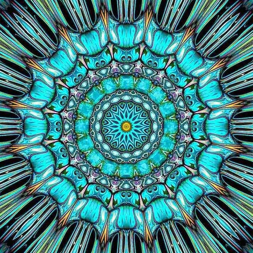 Sky Blue Religion Mandala 5D DIY Paint By Diamond Kit - Paint by Diamond