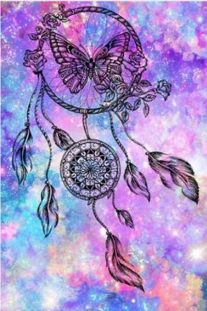 Butterfly Dream Catcher 5D DIY Paint By Diamond Kit