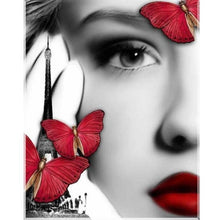 Pretty Girl With Butterflies 5D DIY Paint By Diamond Kit - Paint by Diamond