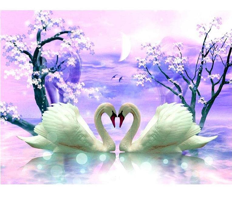 Swan Love 5D DIY Paint By Diamond Kit