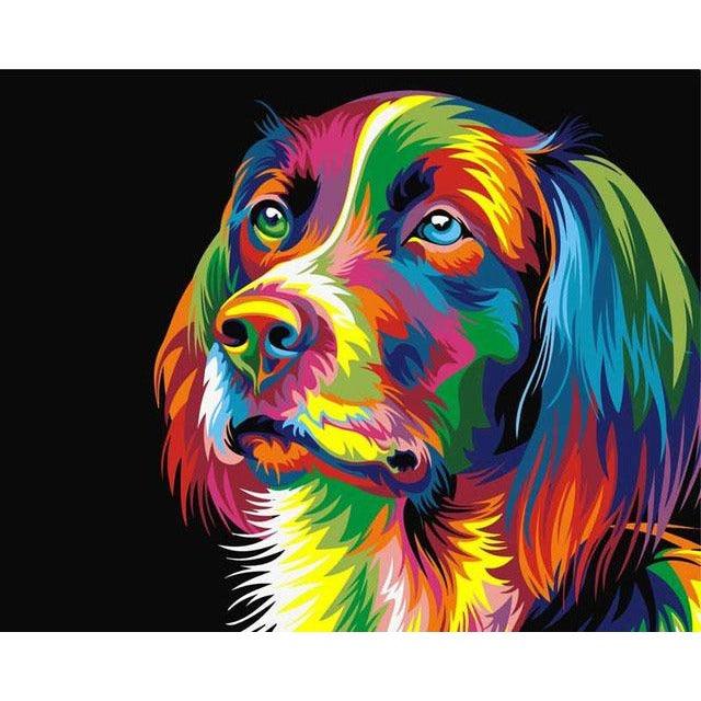 Colorful Animal Dog 5D DIY Paint By Diamond Kit - Paint by Diamond