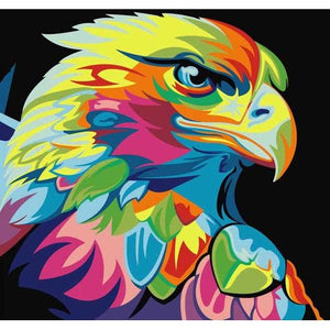 Colorful Eagle Without Background 5D DIY Paint By Diamond Kit