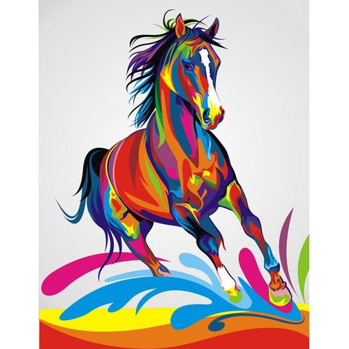 Modern Running Horse 5D DIY Paint By Diamond Kit - Paint by Diamond