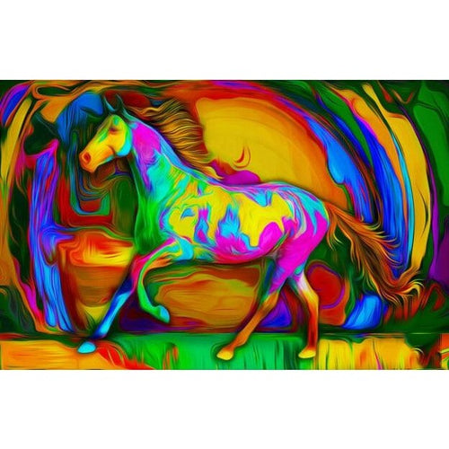 Colorful Gleaming Horse 5D DIY Paint By Diamond Kit - Paint by Diamond