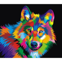 Colorful Coyote 5D DIY Paint By Diamond Kit