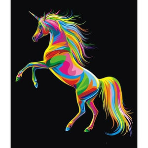 Jumping Colorful Horse 5D DIY Paint By Diamond Kit - Paint by Diamond