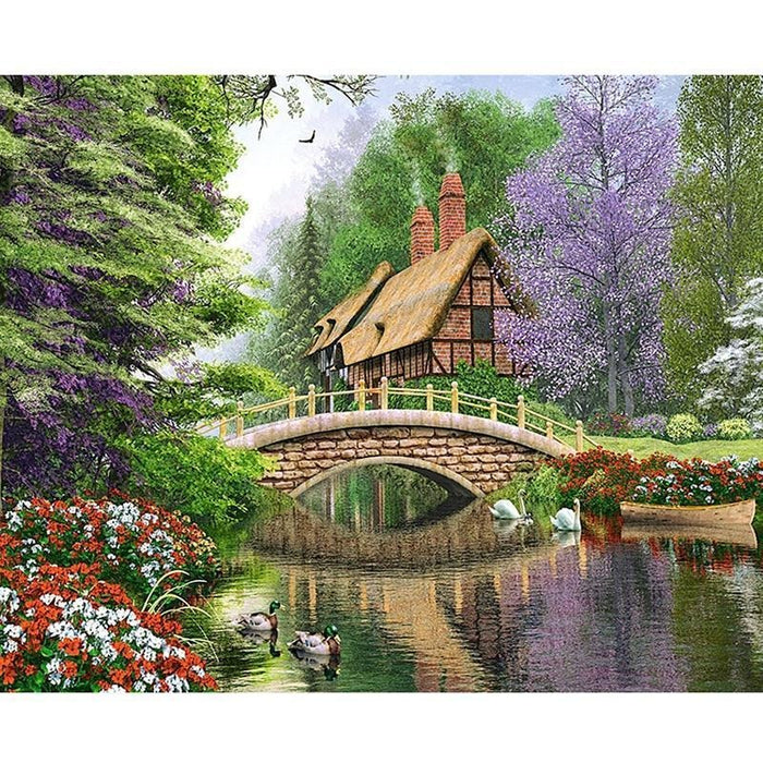 House Beautiful Scenery 5D DIY Paint By Diamond Kit - Paint by Diamond