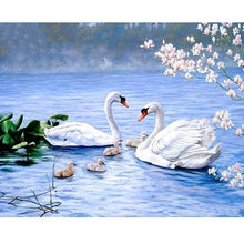 Happy Swans In The Lake 5D DIY Paint By Diamond Kit - Paint by Diamond
