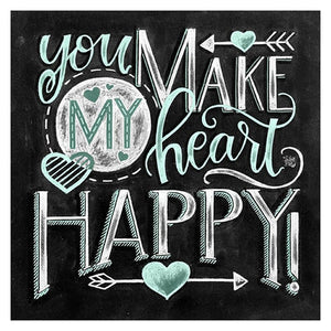 Love Make Heart Happy 5D DIY Paint By Diamond Kit
