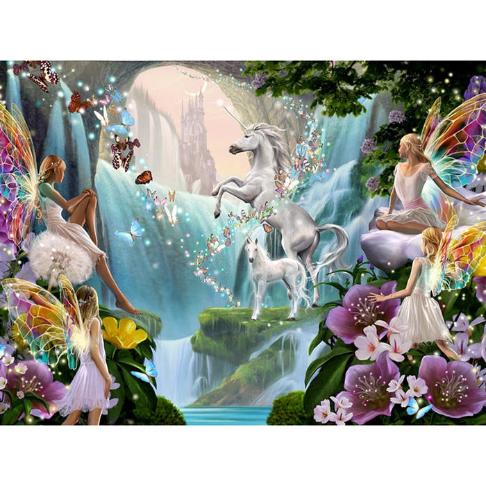 5D Diy diamond painting cross stitch "Elf White Horse" Full Square stone Diamond embroidery Needlework Rhinestone Mosaic Crafts - Paint by Diamond