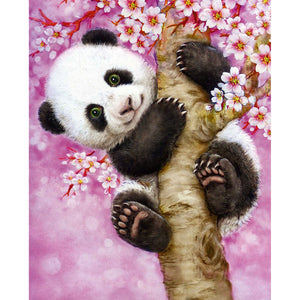 Panda Flower Tree 5D DIY Paint By Diamond Kit - Paint by Diamond