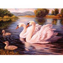 Double Swans 5D DIY Paint By Diamond Kit - Paint by Diamond