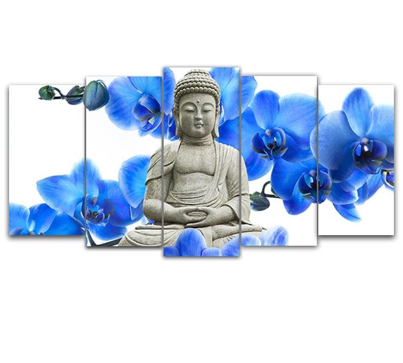 Buddha & Orchid 5D DIY Paint By Diamond Kit