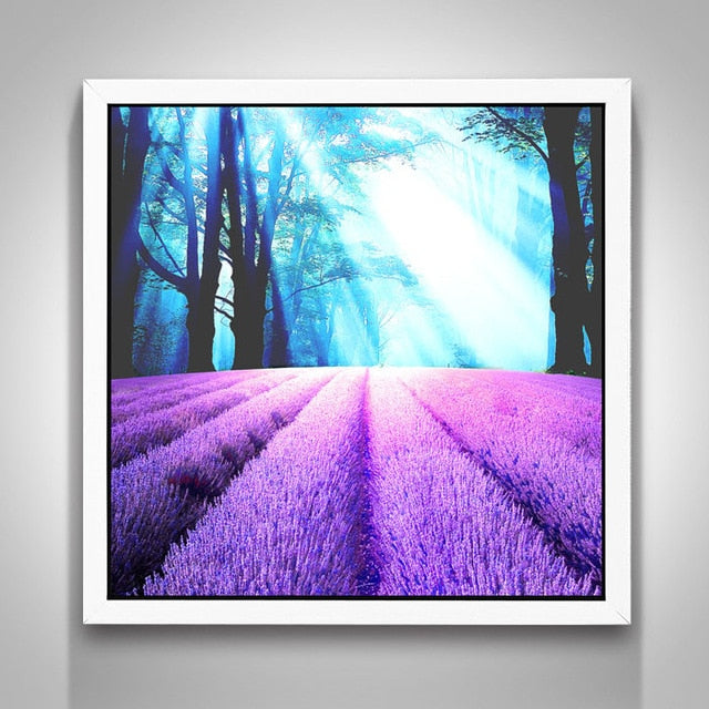 5D DIY Diamond Painting "lavender fields" Embroidery Full Square Diamond Cross Stitch Rhinestone Mosaic Painting Home Decor Gift - Paint by Diamond