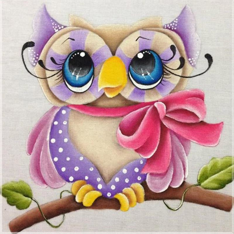 Cartoon Owl 5D DIY Paint By Diamond Kit - Paint by Diamond