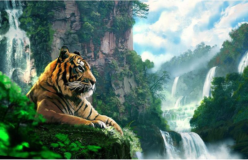 Tiger & Nature 5D DIY Paint By Diamond Kit